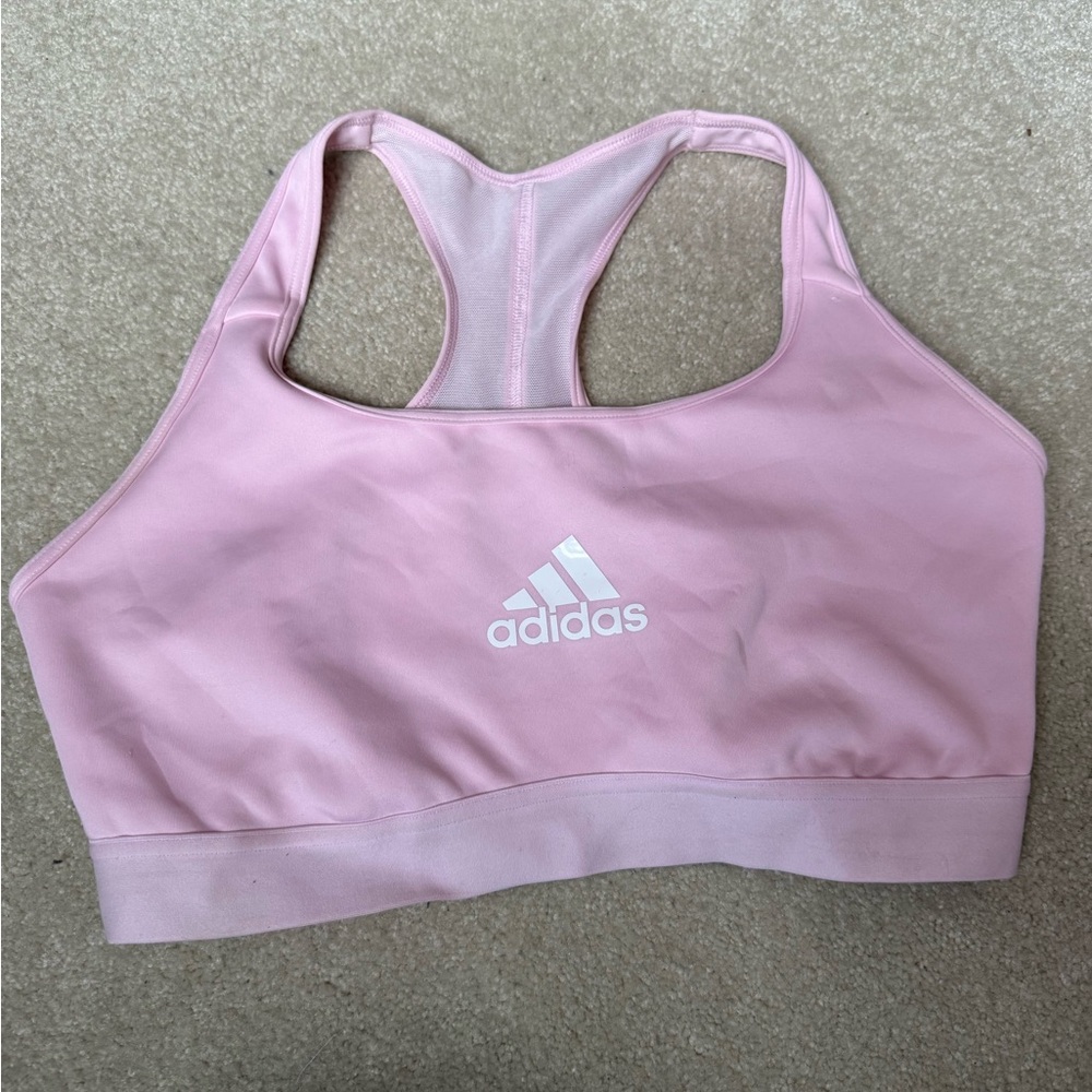 Adidas Light Pink Racerback Sports Bra